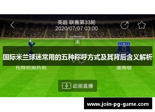 国际米兰球迷常用的五种称呼方式及其背后含义解析