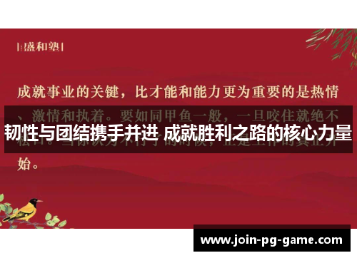 韧性与团结携手并进 成就胜利之路的核心力量